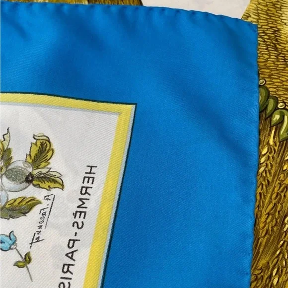 Rare Vintage Hermes Scarf "Ceres" Silk Twill Carre 1967 F. Faconnet - Picture 6 of 12